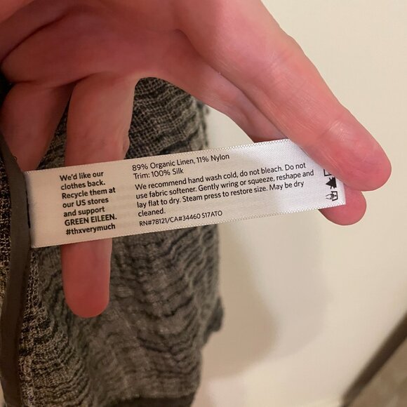 🔥 Eileen Fisher | Black Loose-Weave Linen Blend Kimono Jacket Small - Picture 5 of 6